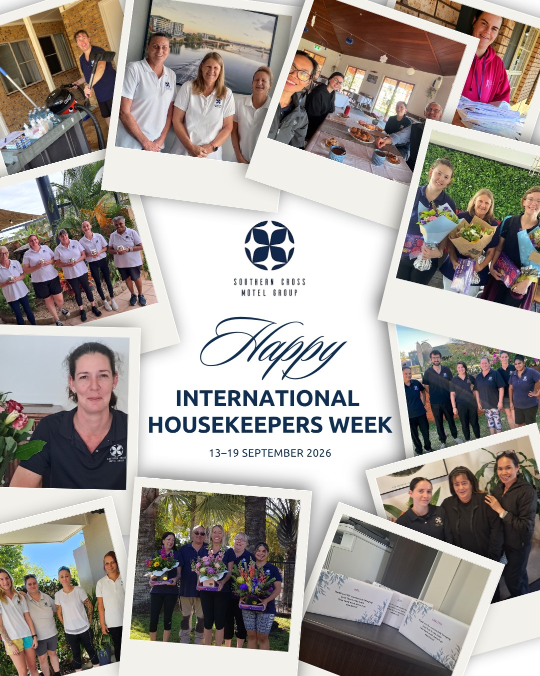 HAPPY INTERNATIONAL HOUSEKEEPERS WEEK - 13–19 SEPTEMBER 2026

A little thank you goes a long way.

During your stay, don’t forget to thank our hardworking housekeepers who help keep your room clean, comfortable and welcoming.

To our wonderful housekeepers, thank you for everything you do!

Your hard work, care and attention to detail help make every guest’s stay a comfortable one. We appreciate you today and every day! 💙