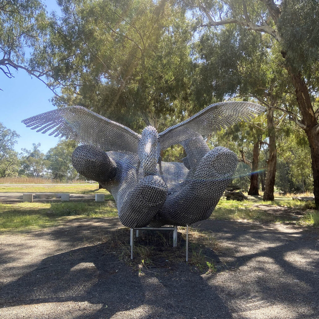 Sculptures along the Lauchlan