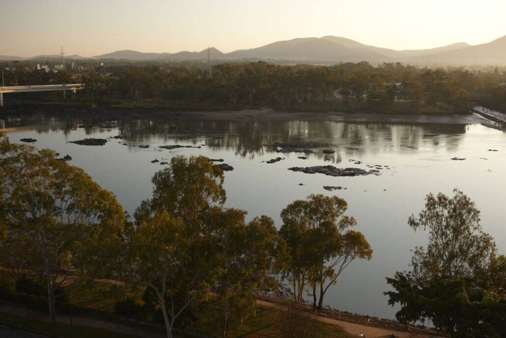 River in Queensland on a brisk winter day