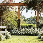 Outdoor wedding ceremony at the Windmill