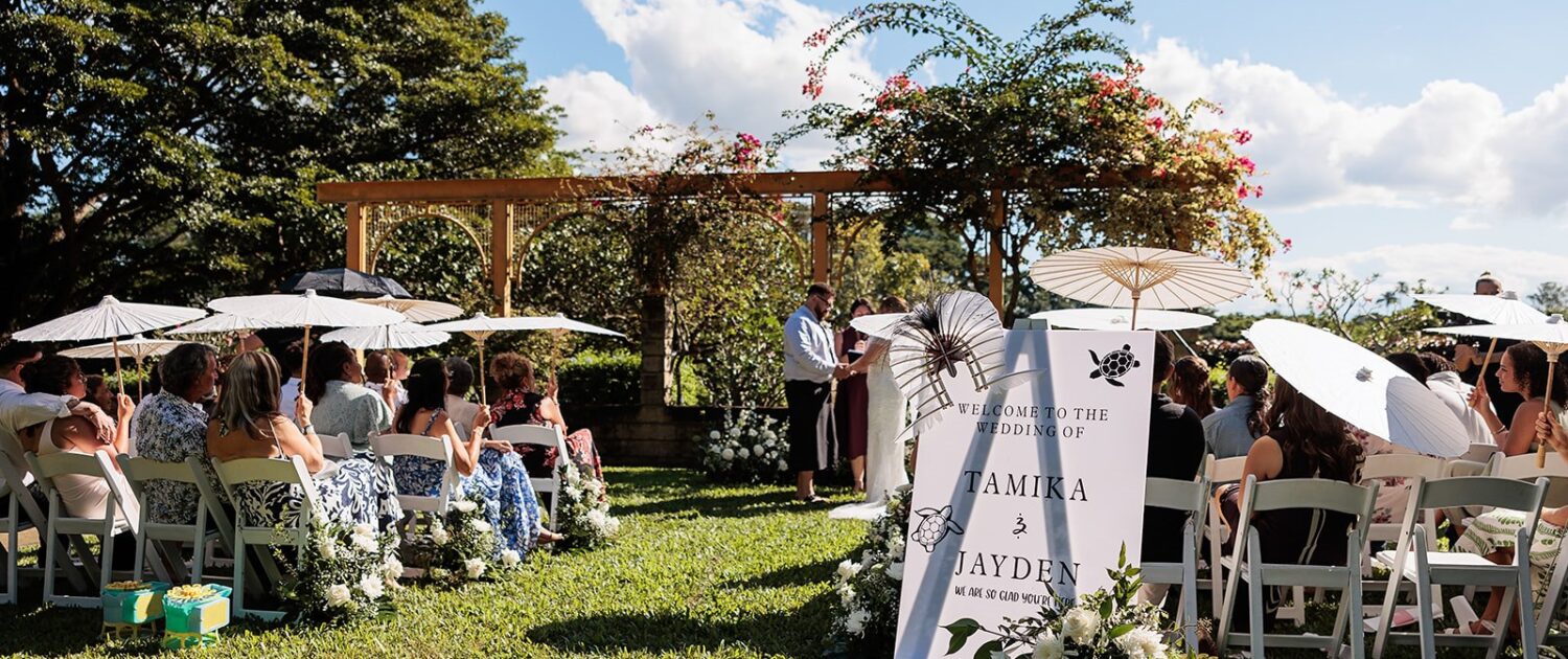Jayden and Tamika Outdoor Wedding Setup