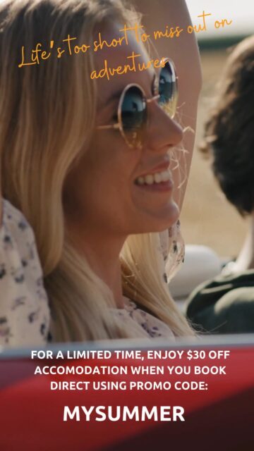 Summer doesn’t wait, why should you? ☀️🏖️
Stay with us this summer and book direct with us using code MYSUMMER to enjoy $30 off 💸. Don’t miss out on adventure! 🌊🛶🌴 T&Cs apply.